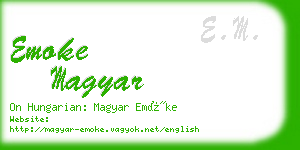 emoke magyar business card